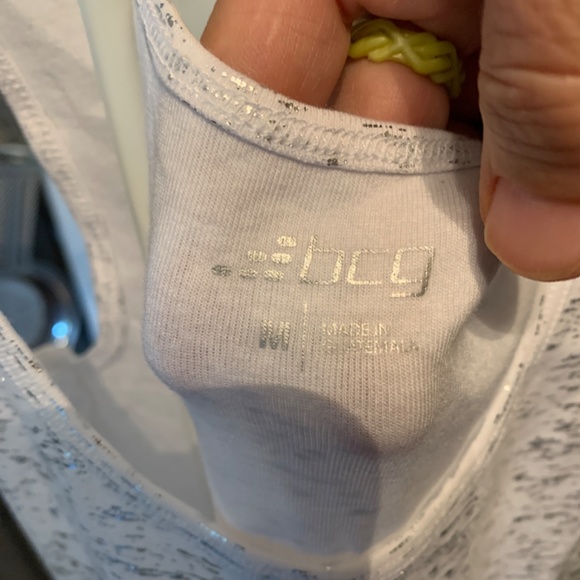 BCG white with‎ grey metallic activewear tank. NWT - Picture 5 of 7